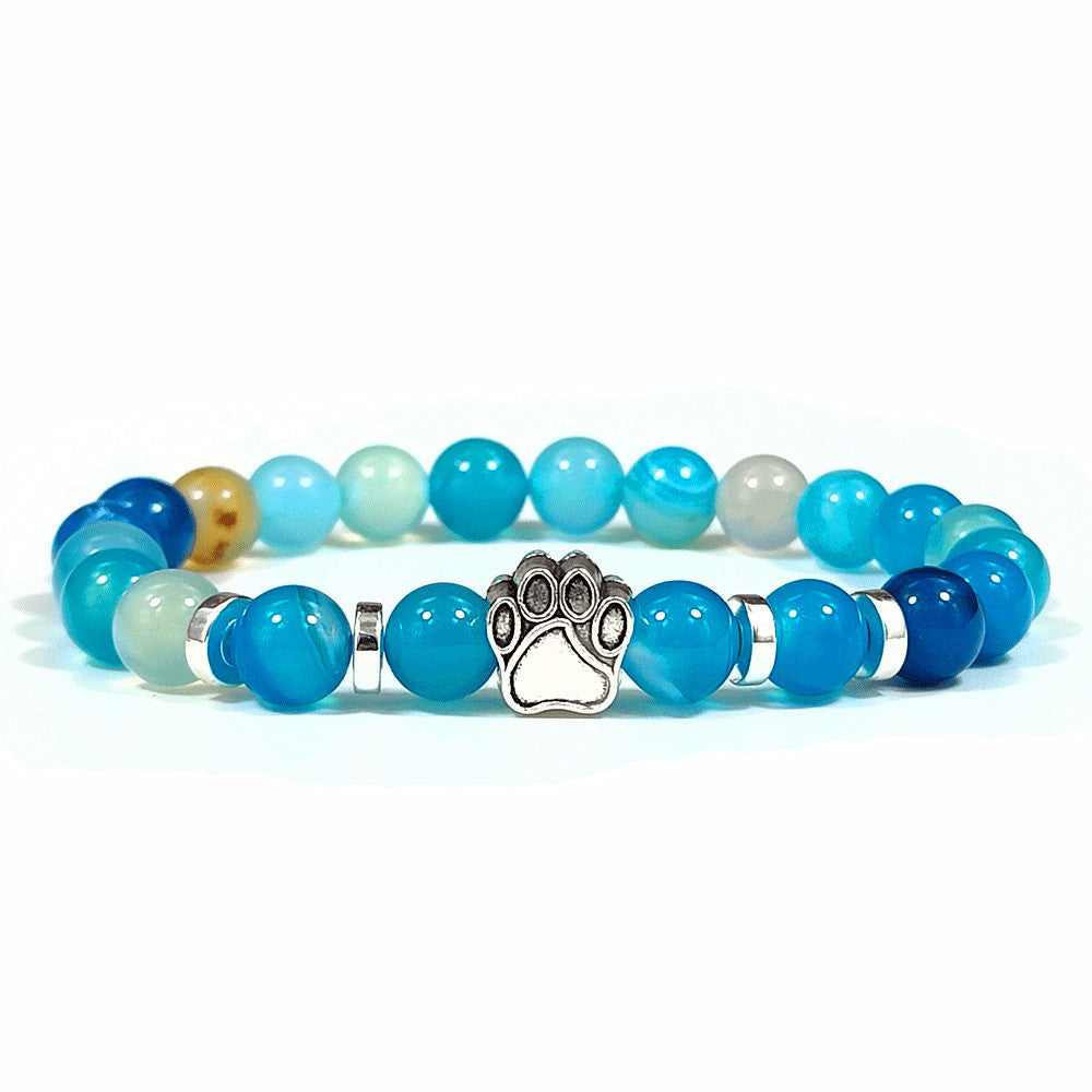 Natural Couple Elastic Beaded Bracelet