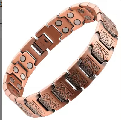 Electroplated Gold Pure Copper Magnetic Therapy Bracelet