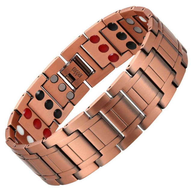 Electroplated Gold Pure Copper Magnetic Therapy Bracelet