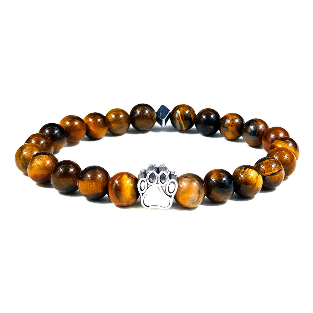 Natural Couple Elastic Beaded Bracelet