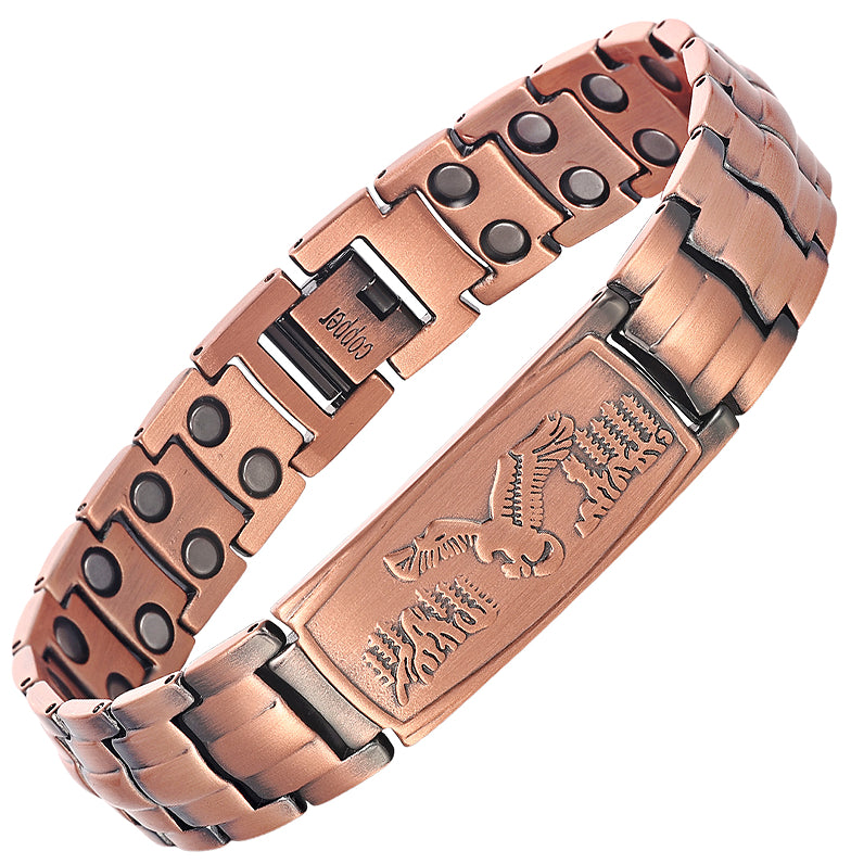 Electroplated Gold Pure Copper Magnetic Therapy Bracelet