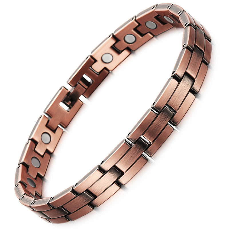 Electroplated Gold Pure Copper Magnetic Therapy Bracelet