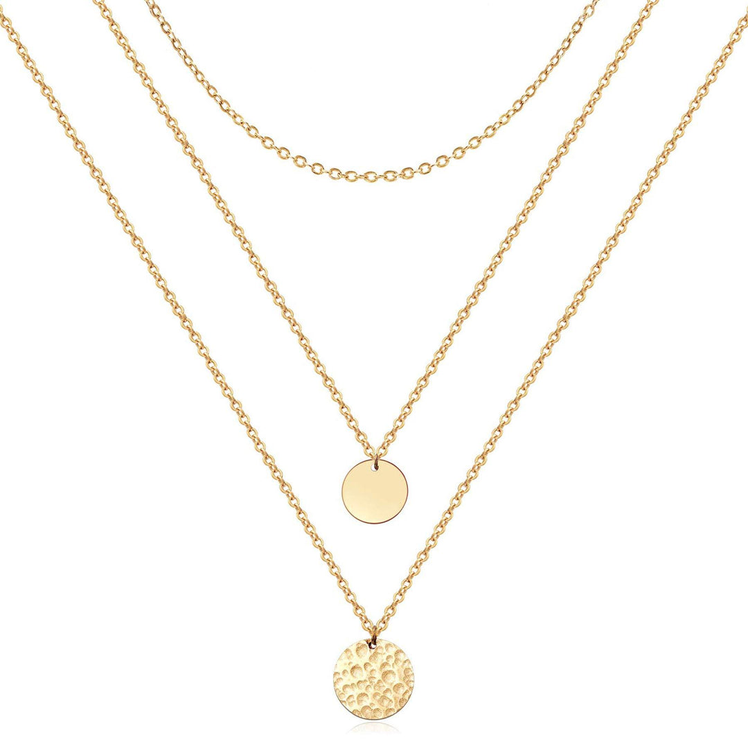 14K Gold Layered Choker Necklace