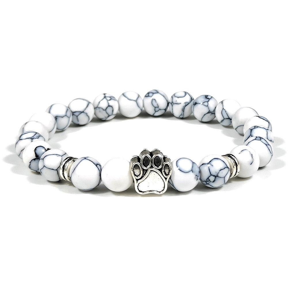 Natural Couple Elastic Beaded Bracelet