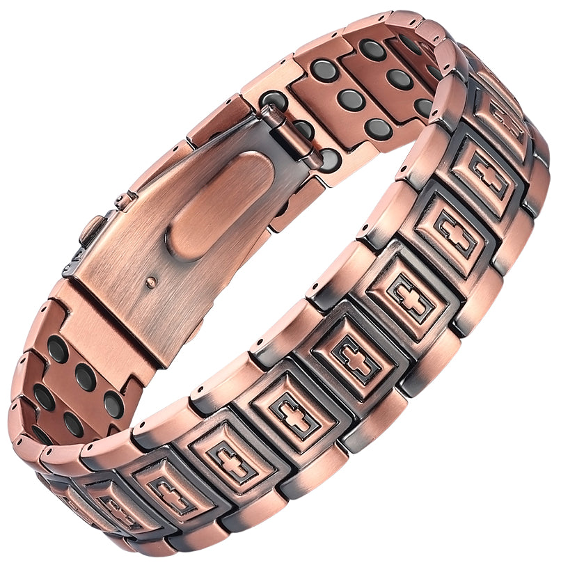 Electroplated Gold Pure Copper Magnetic Therapy Bracelet