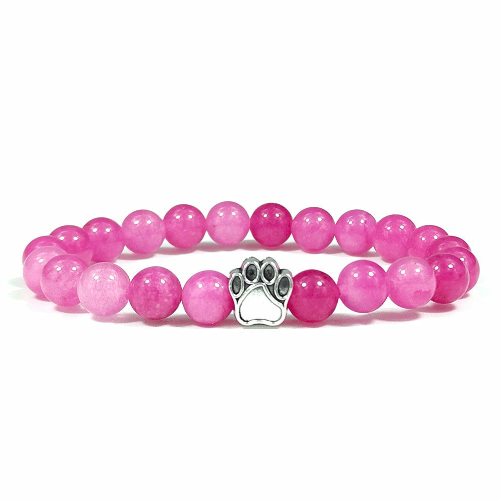 Natural Couple Elastic Beaded Bracelet