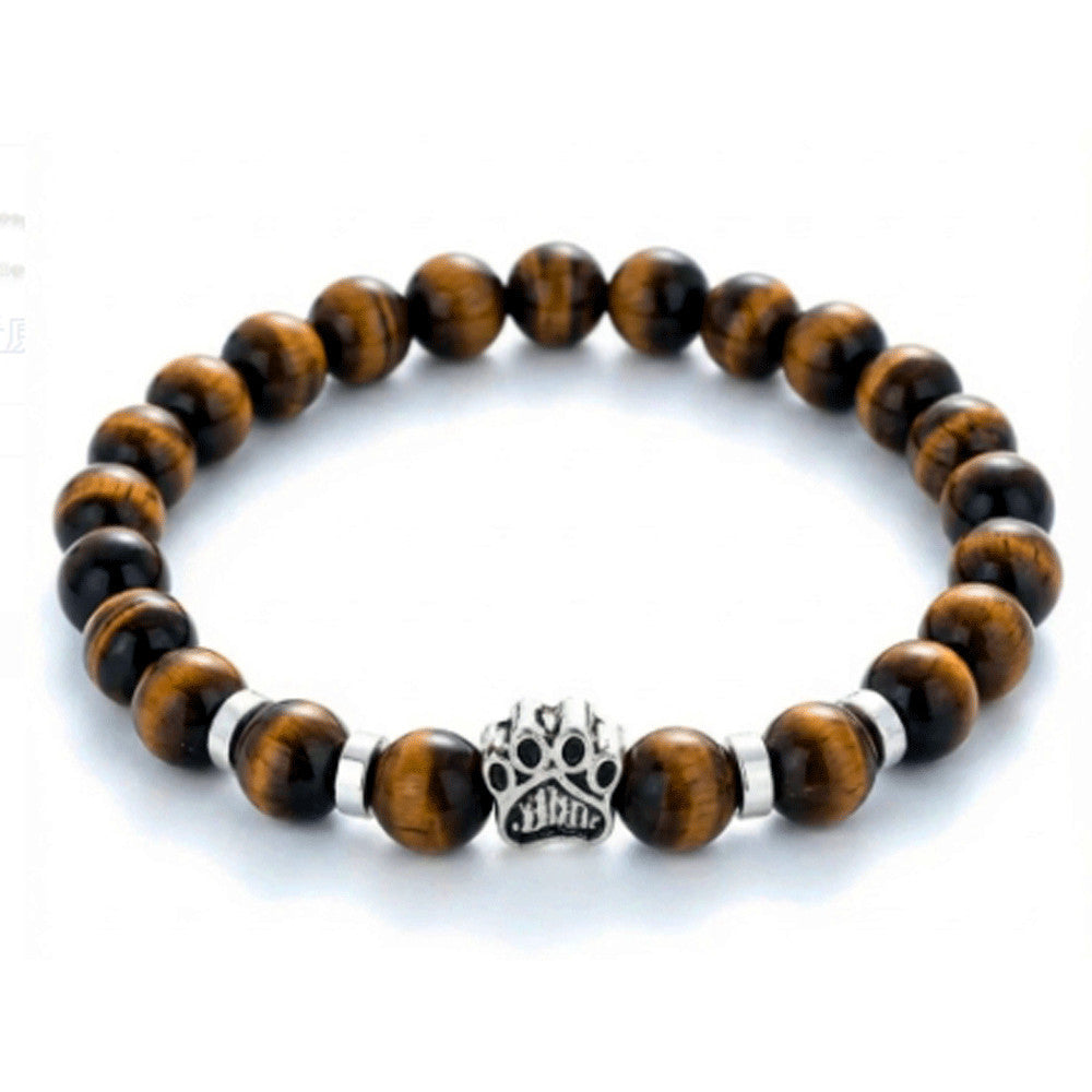 Natural Couple Elastic Beaded Bracelet
