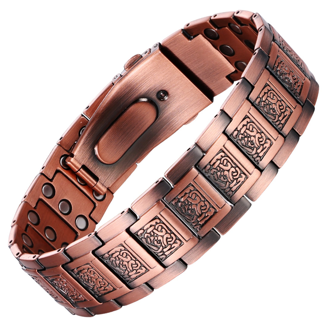 Electroplated Gold Pure Copper Magnetic Therapy Bracelet