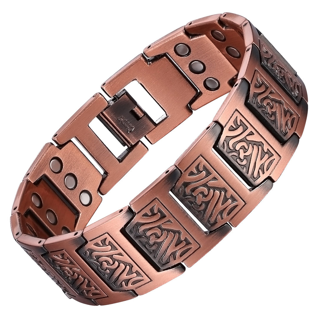 Electroplated Gold Pure Copper Magnetic Therapy Bracelet
