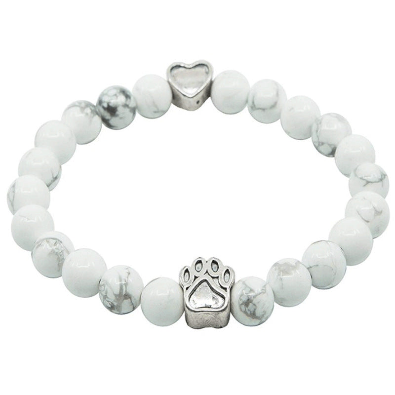 Natural Couple Elastic Beaded Bracelet
