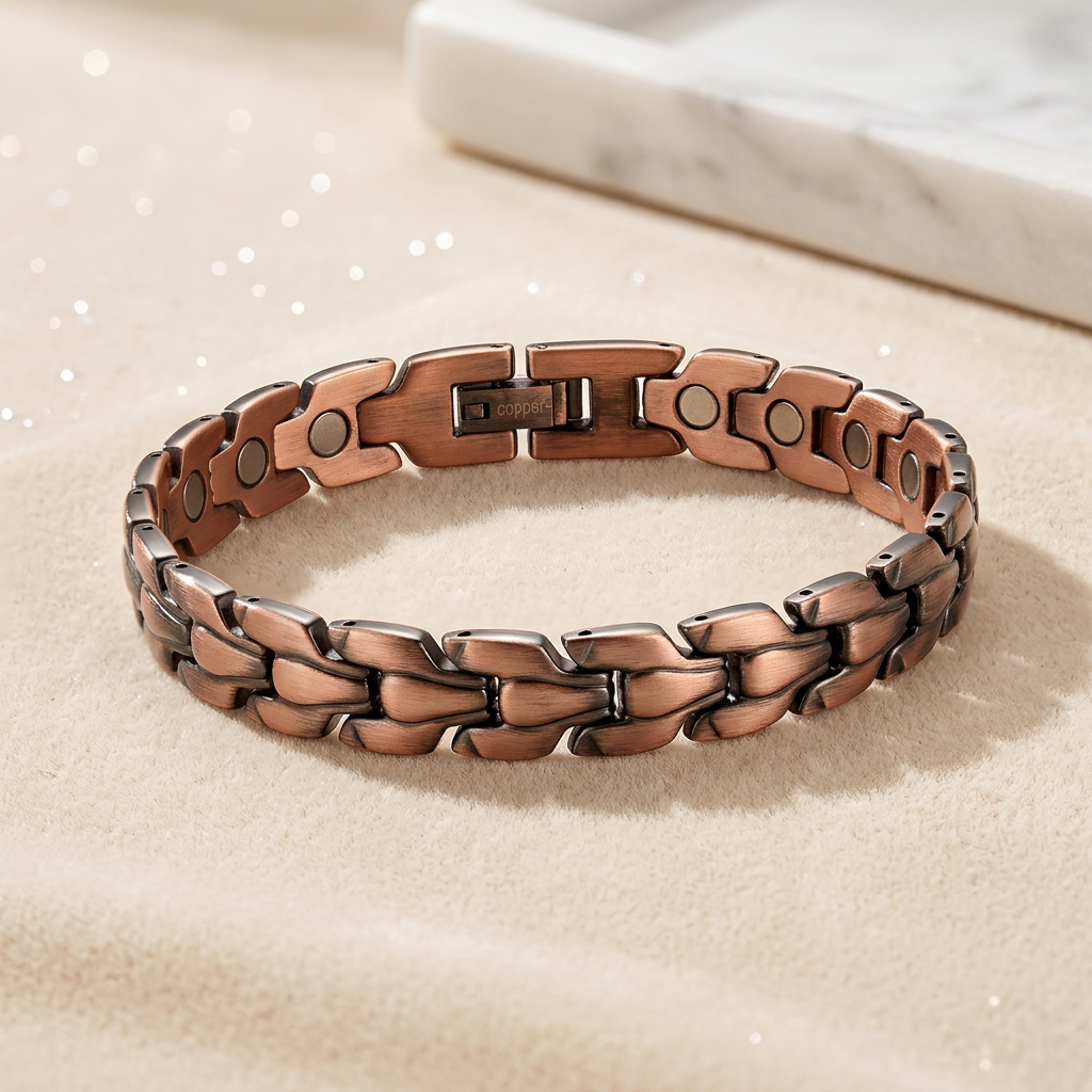 Electroplated Gold Pure Copper Magnetic Therapy Bracelet