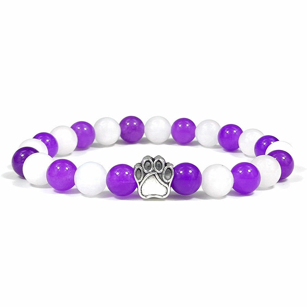 Natural Couple Elastic Beaded Bracelet