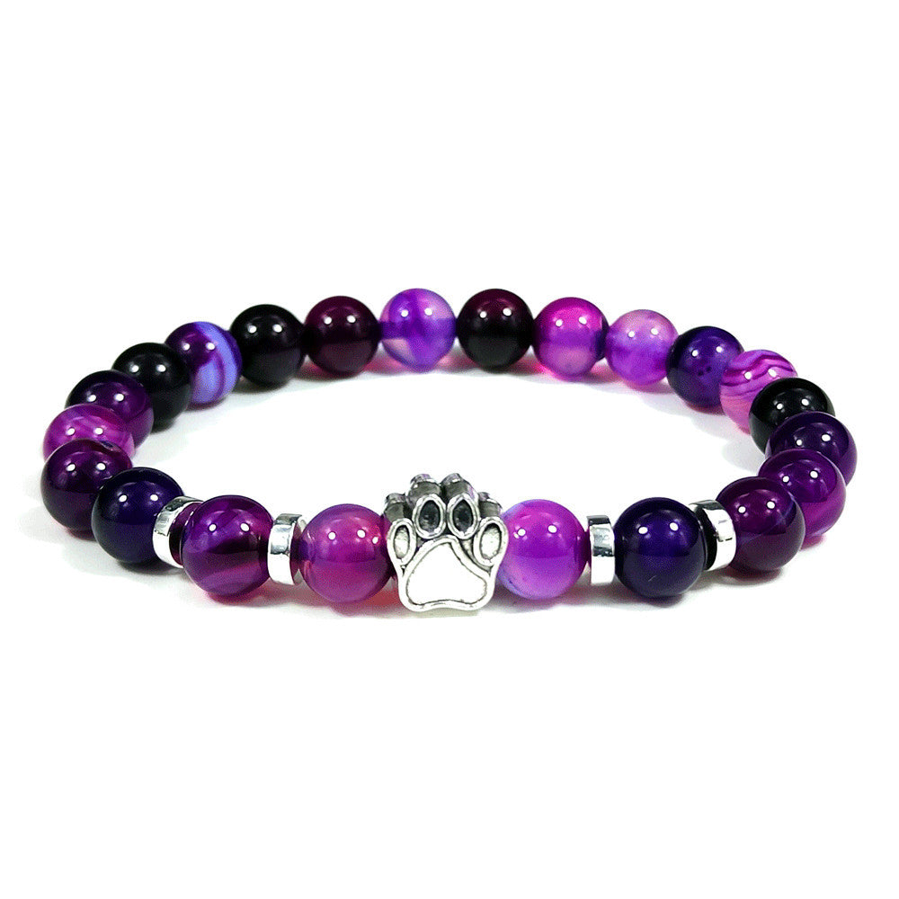 Natural Couple Elastic Beaded Bracelet