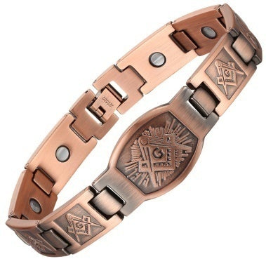 Electroplated Gold Pure Copper Magnetic Therapy Bracelet