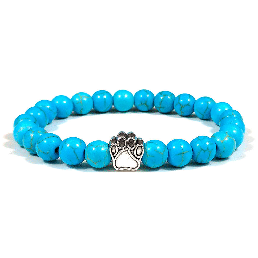 Natural Couple Elastic Beaded Bracelet
