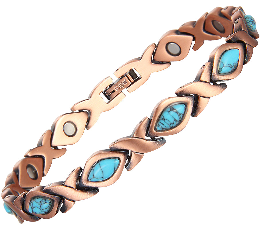 Electroplated Gold Pure Copper Magnetic Therapy Bracelet